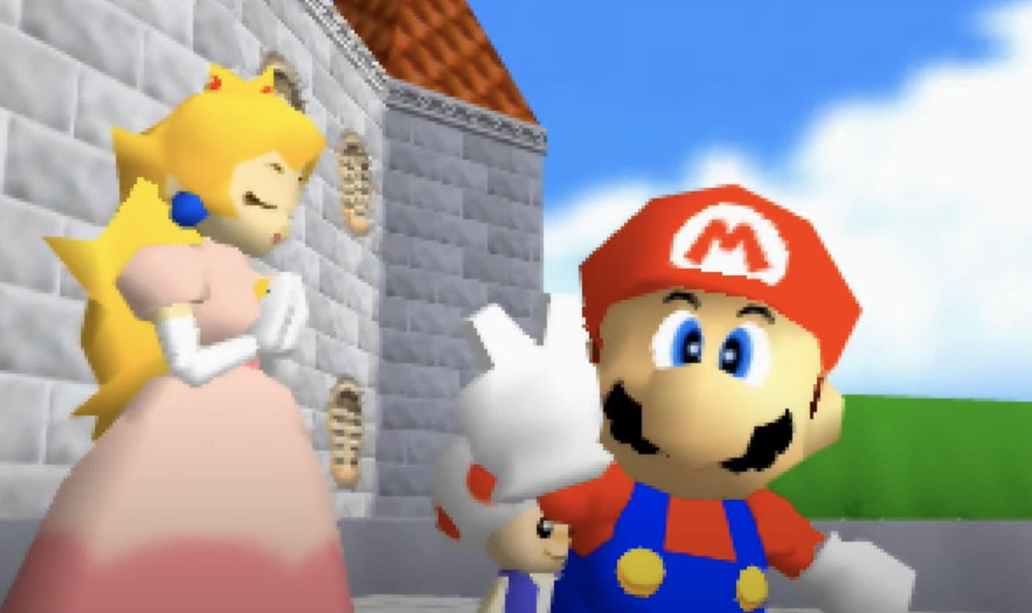 A transformação do nome da Princesa Peach em Super Mario 64