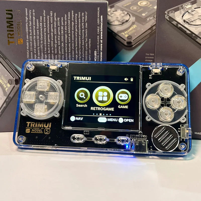 TRIMUI Modelo S Original Vídeo Game Portátil 15000+ Jogos Clássicos GBA, ARCADE, PS e Muito Mais