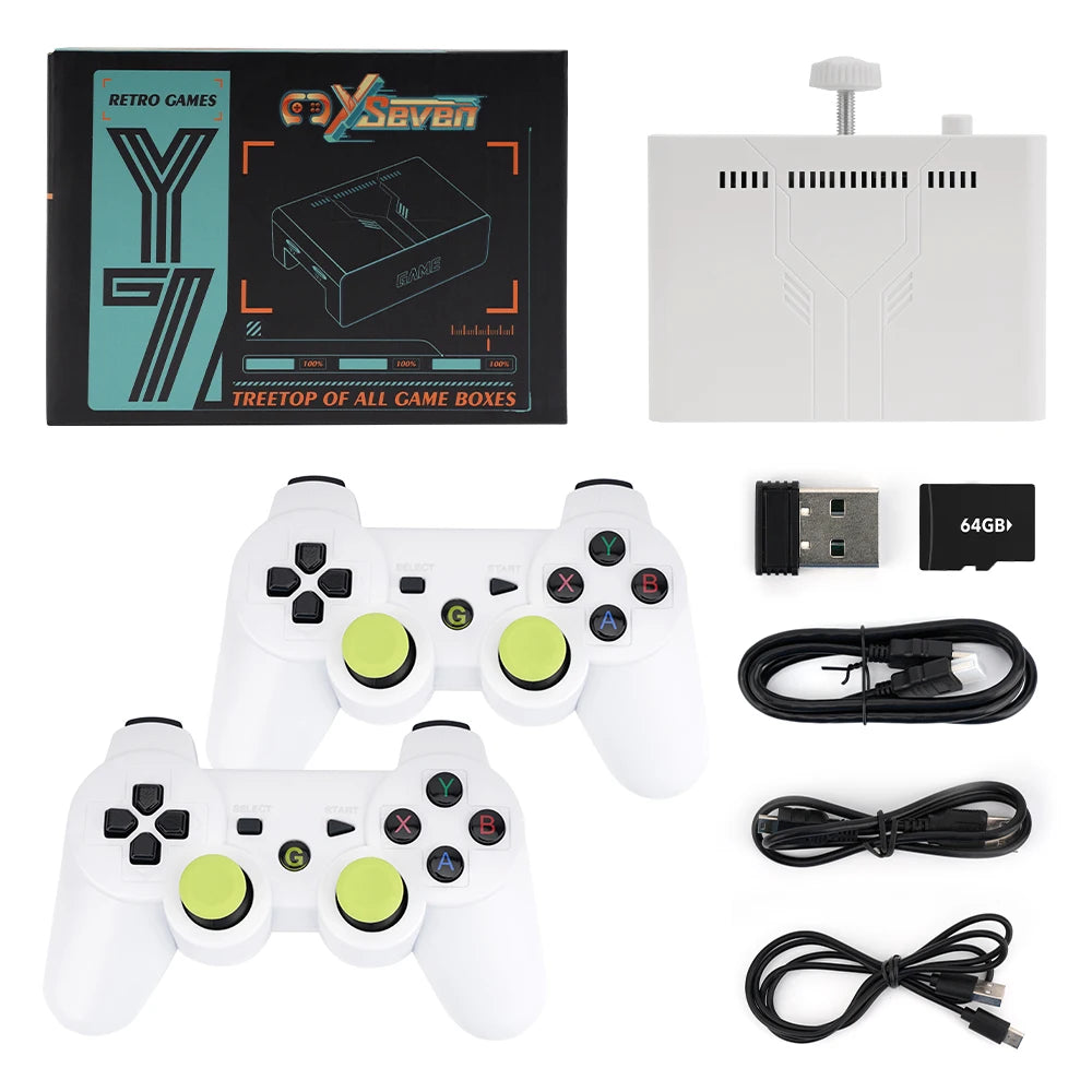 Game Stick 4K HD Y7 - Sistema Linux com 256G e 12.000 Jogos